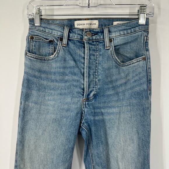 Denim Forum The Yoko High Rise Slim Jeans Button Fly - Picture 2 of 10